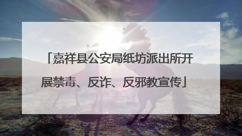 嘉祥县公安局纸坊派出所开展禁毒、反诈、反邪教宣传